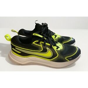 Nike Cosmic Runner‎ Black And Neon Yellow Low Top Sneakers Youth Size 5
